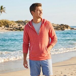 UNIONBAY Red Hooded Knit Pullover